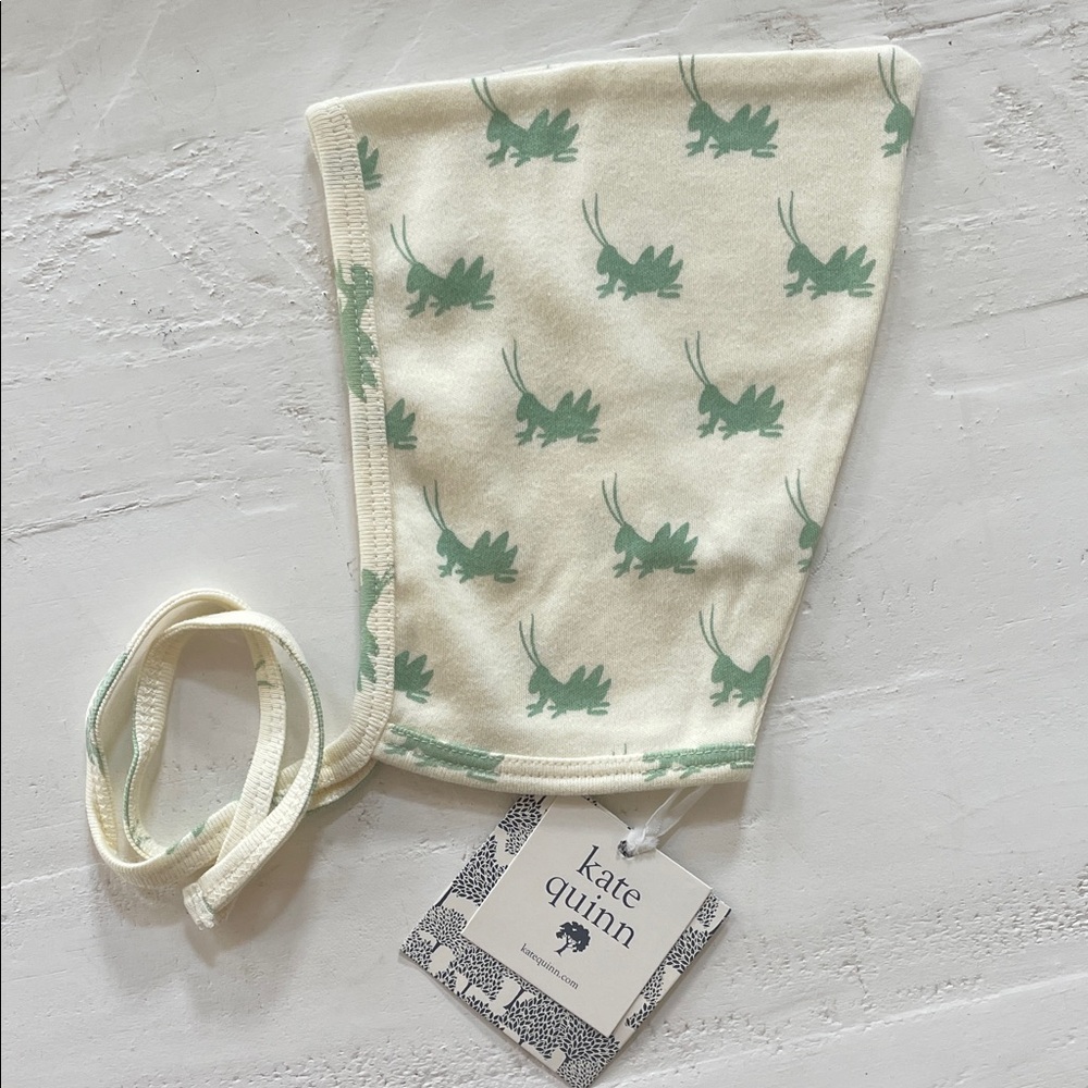 Kate Quinn Organic Cotton grasshopper Elf baby hat